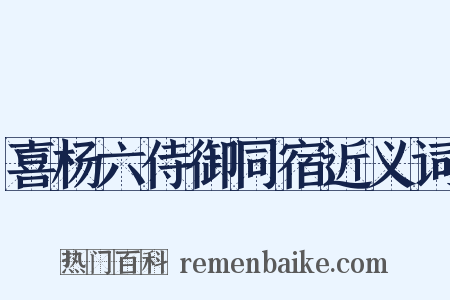 喜杨六侍御同宿近义词是什么意思的图片